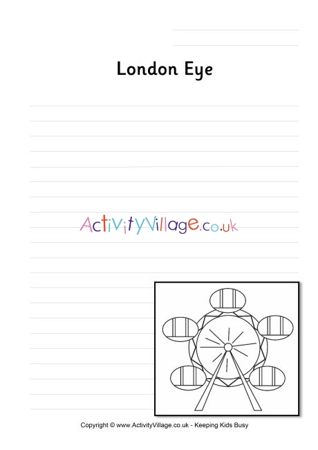 London Eye writing page