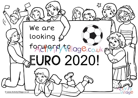 Looking forward to Euro 2020 colouring page