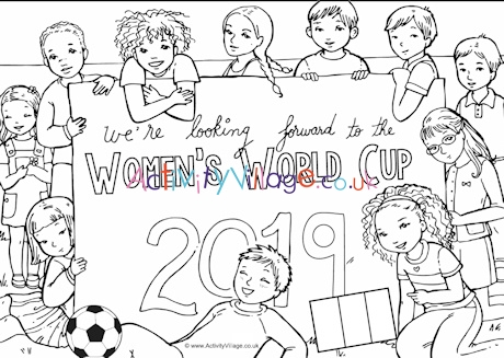 Looking orward to the Women's World Cup 2019 colouring page
