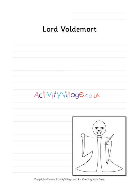 Lord Voldemort writing page