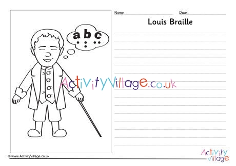 Louis Braille Story Paper