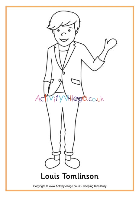 Louis Tomlinson colouring page
