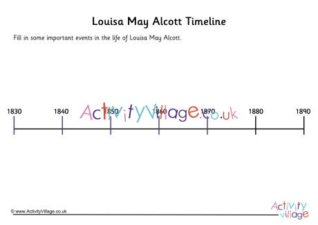 Louisa May Alcott Timeline Worksheet