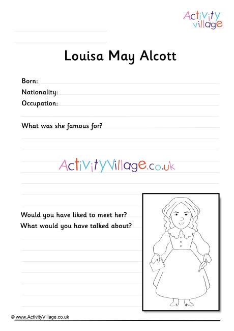 Louisa May Alcott Worksheet