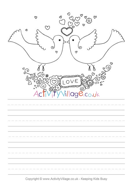 Love birds story paper