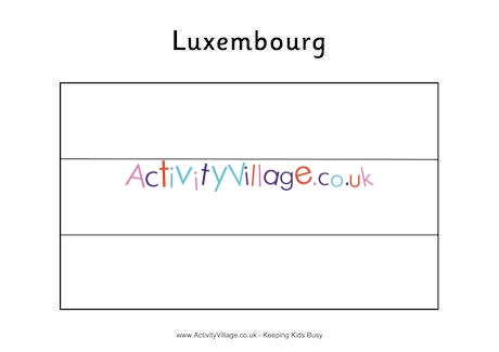 Luxembourg Flag Colouring Page