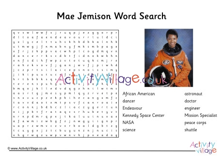 Mae Jemison Word Search