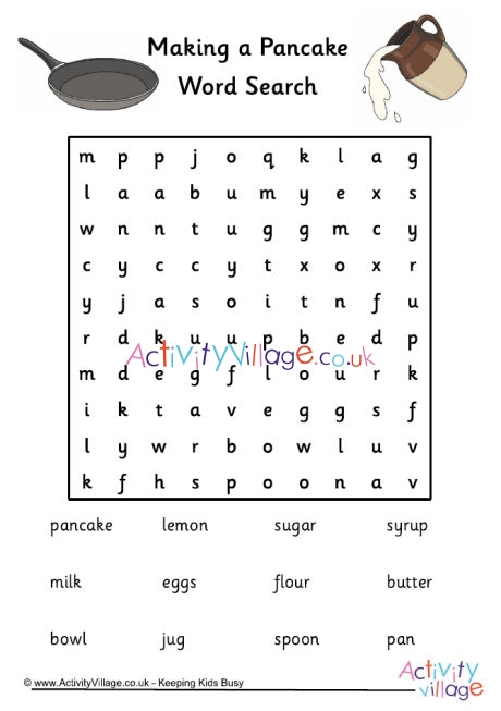 Making a pancake word search