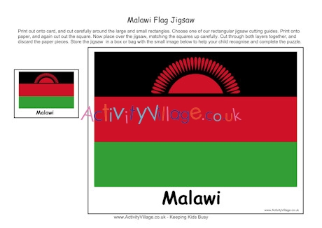 Malawi flag jigsaw