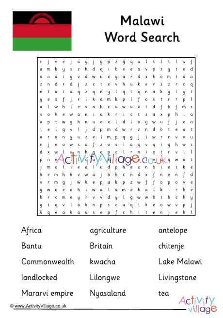 Malawi Word Search