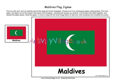 Maldives flag jigsaw