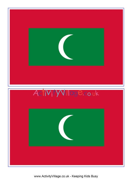 Maldives flag printable