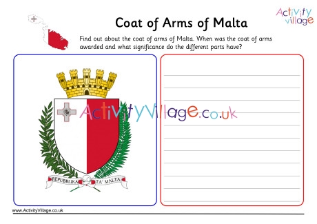 Malta Coat Of Arms Worksheet