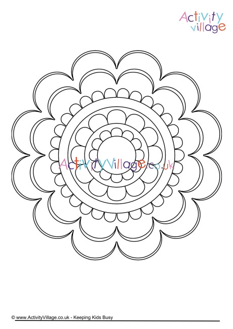 Mandala colouring page 1