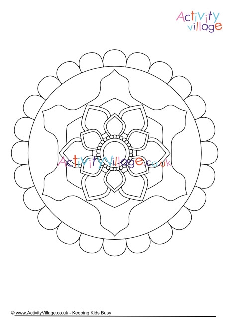 Mandala colouring page 4