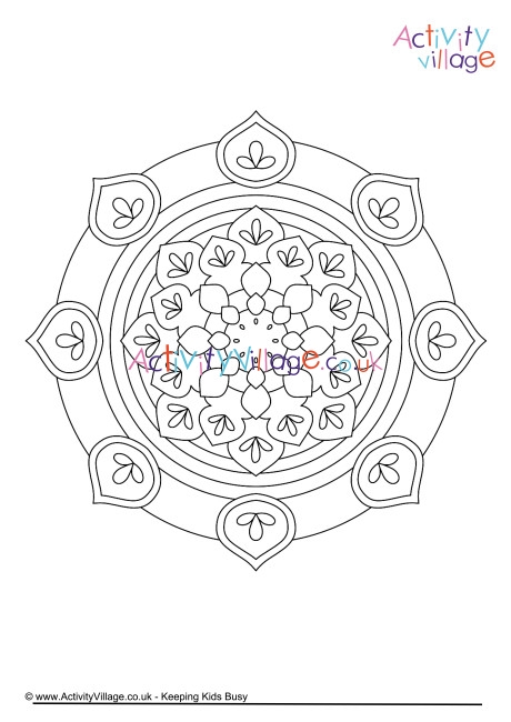 Mandala colouring page 7