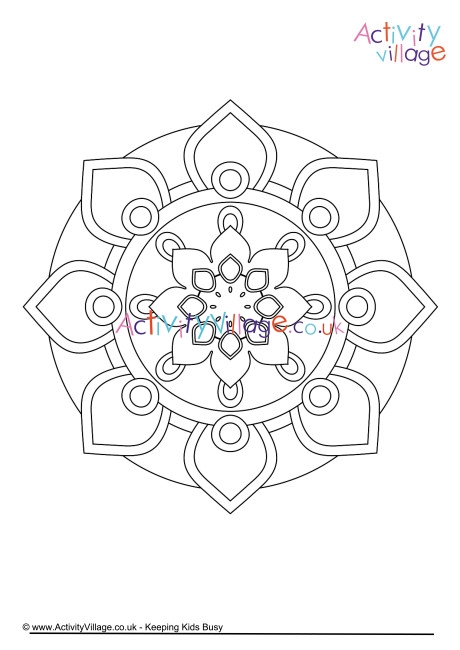 Mandala colouring page 8
