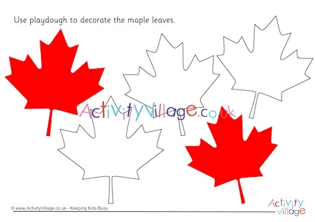 Maple Leaves Playdough Mat