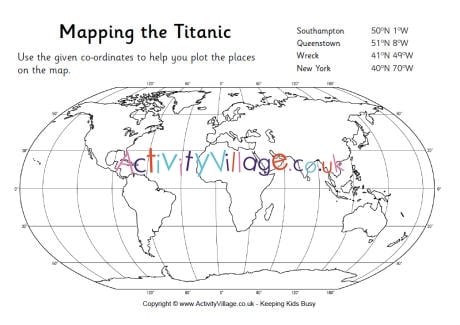 Mapping the Titanic worksheet