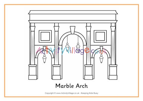 Marble Arch colouring page