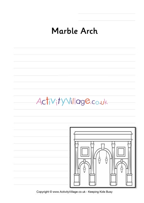 Marble Arch writing page