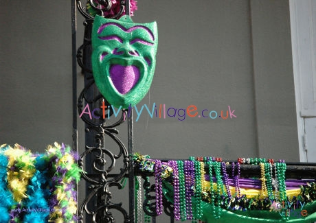 Mardi Gras beads poster