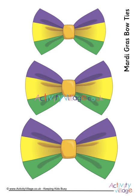 Mardi Gras bow ties