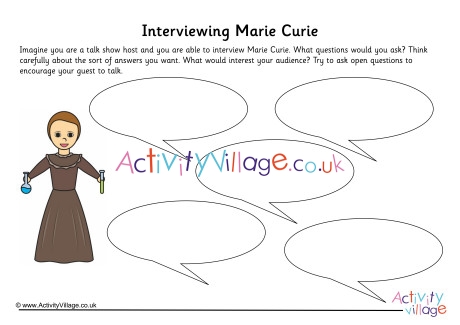 Marie Curie Interview Worksheet