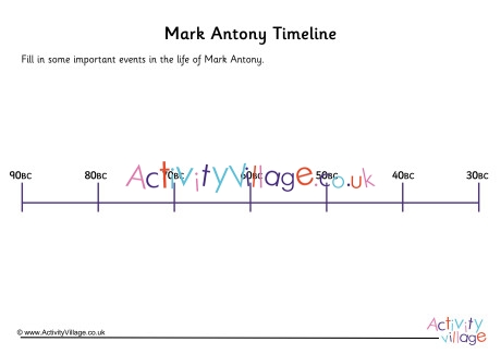 Mark Antony Timeline Worksheet