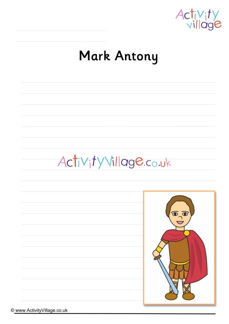 Mark Antony Writing Page