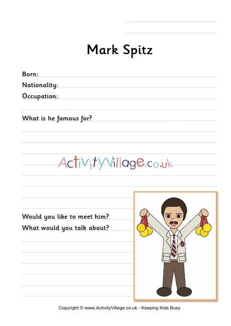 Mark Spitz worksheet 