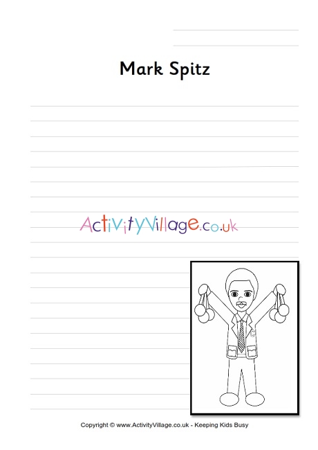 Mark Spitz writing page 