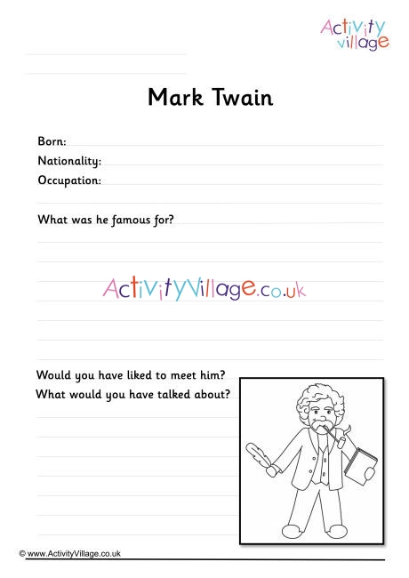 Mark Twain Worksheet