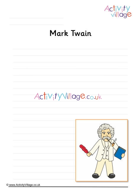 Mark Twain Writing Page