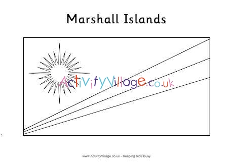 Marshall Islands Flag Colouring Page