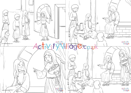 Martha And Mary Colouring Pages