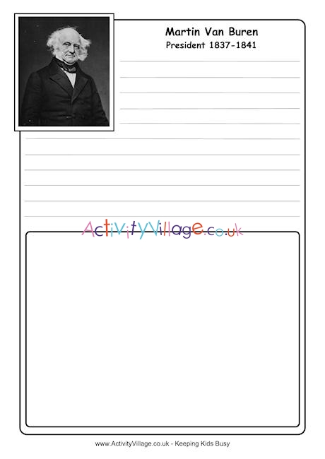  Martin van Buren notebooking page