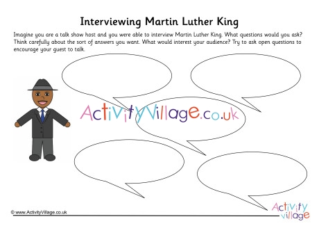 Martin Luther King Interview Worksheet
