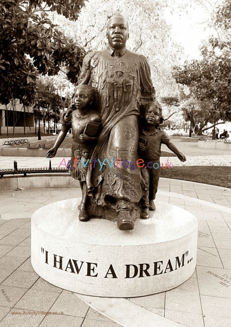 Martin Luther King statue poster 1