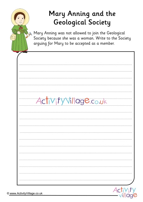 Mary Anning and the Geological Society Worksheet