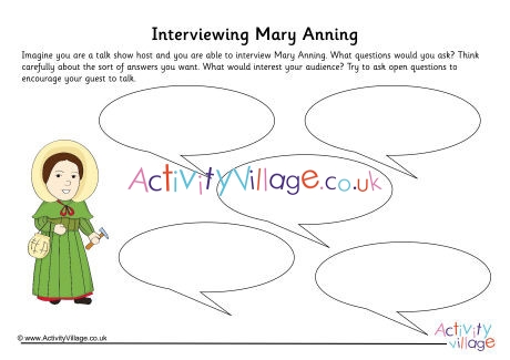 Mary Anning Interview Worksheet
