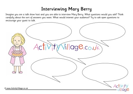 Mary Berry Interview Worksheet