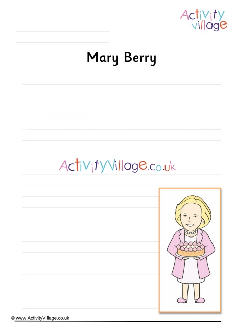 Mary Berry Writing Page