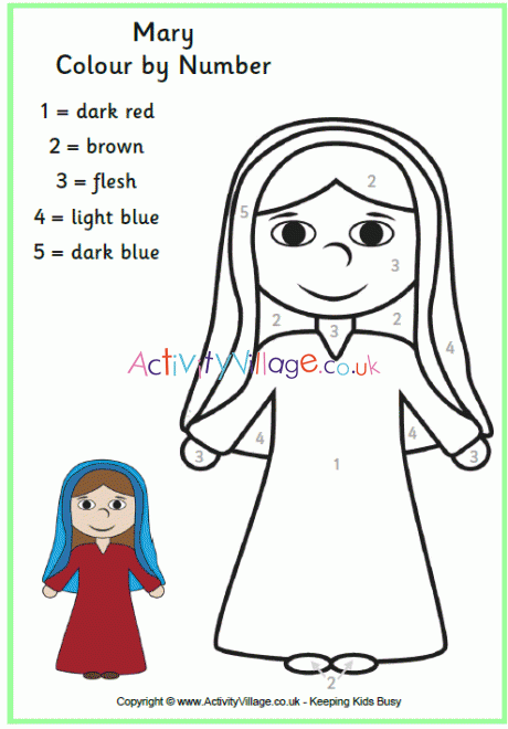 Mary colour by number