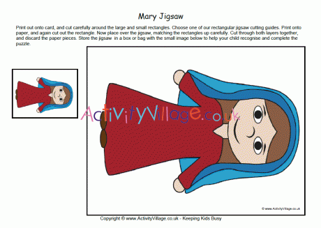 Mary printable jigsaw