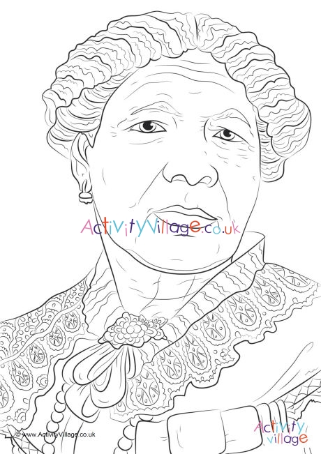 Mary Seacole colouring page 2