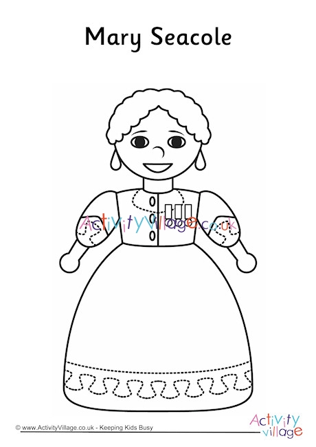 Mary Seacole Colouring Page
