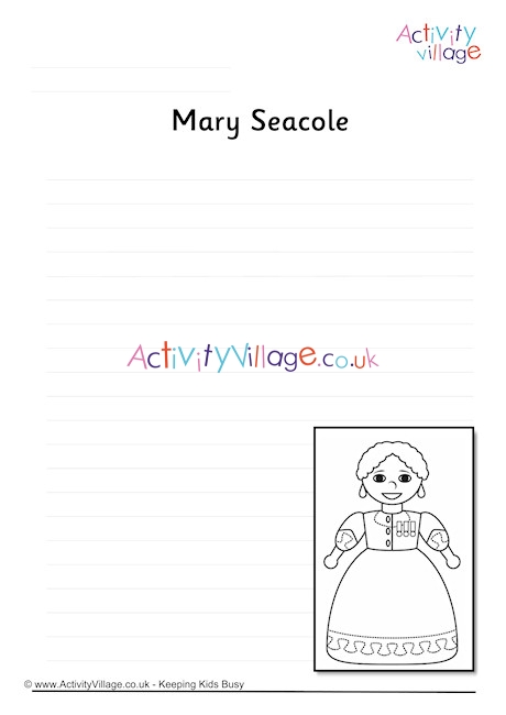 Mary Seacole Writing Page