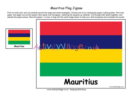 Mauritius flag jigsaw