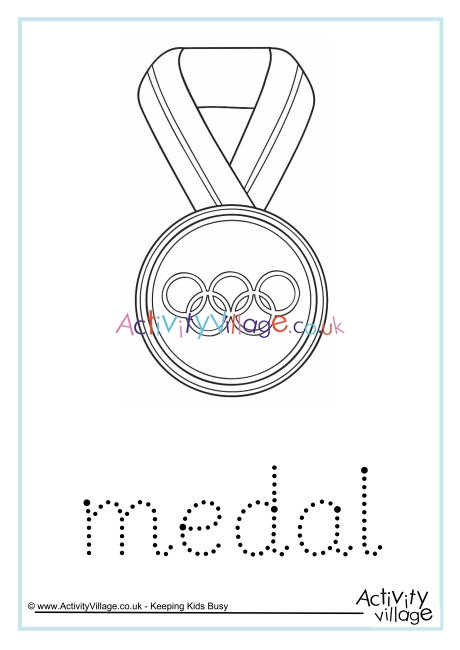 Medal word tracing